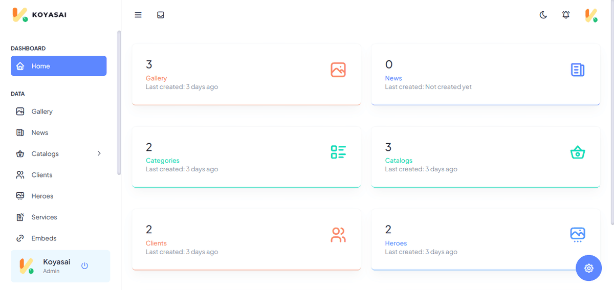 Koyasai CMS Application